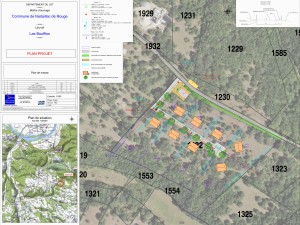 Plan de masse lotissement Las Bouffios