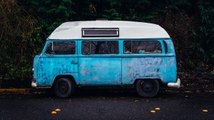 bus bleu
